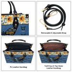 Grandma Heart That Made Of Gold - Personalized Leather Handbag Sblhblm846M