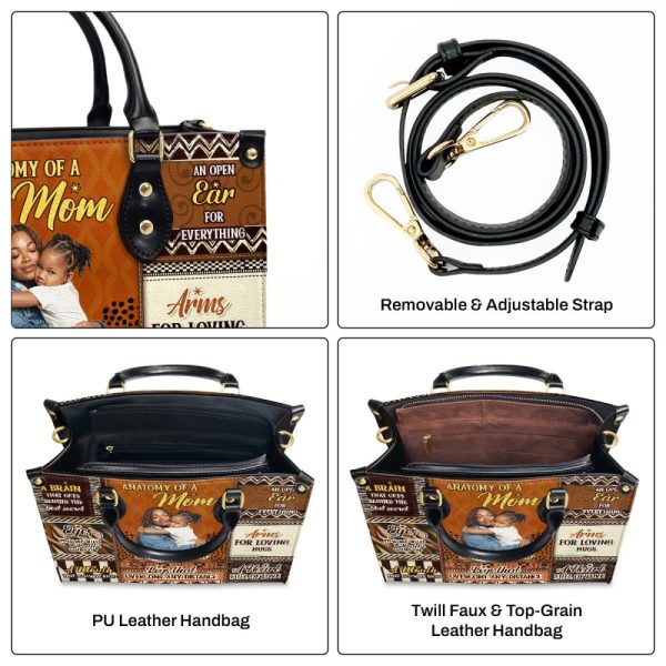 Anatomy Of A Mom - Personalized Leather Handbag