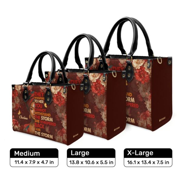 I Am The Storm - Personalized Leather Handbag