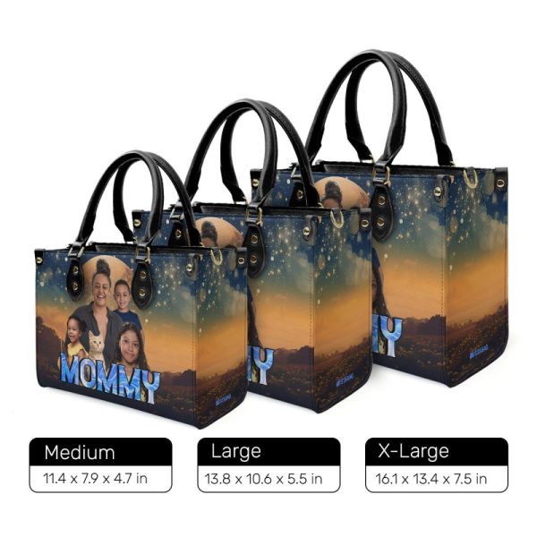 Mommy Vintage Style - Personalized Leather Handbag Sblhblm815L