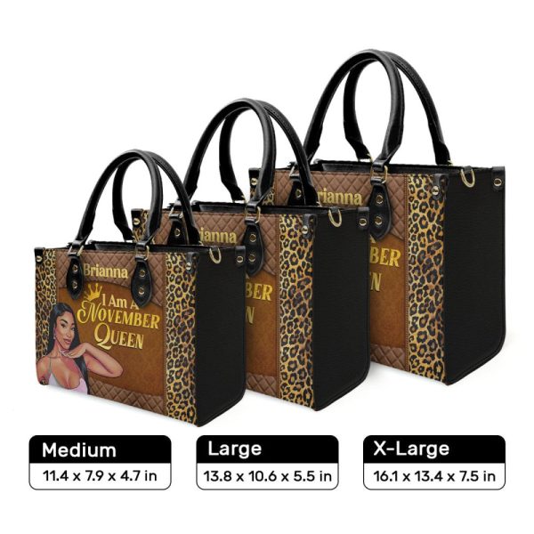 I Am A Queen - Personalized Leather Handbag