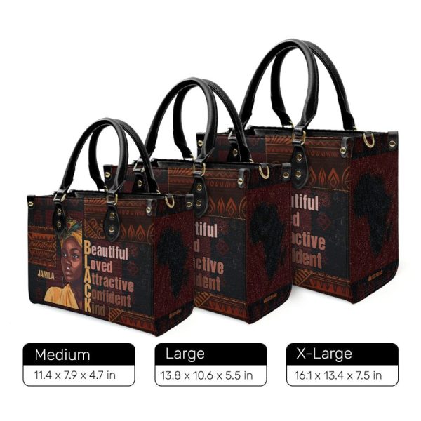 Black Beauty - Personalized Leather Handbag Sblhblm1266L