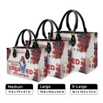 Horoscope Queen Created With A Purpose - Personalized Leather Handbag Stb215