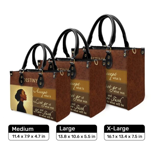 Have Faith In What Will Be - Personalized Leather Handbag