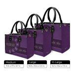 Grandma Flower Butterfly - Personalized Leather Handbag Sblhblm2339L