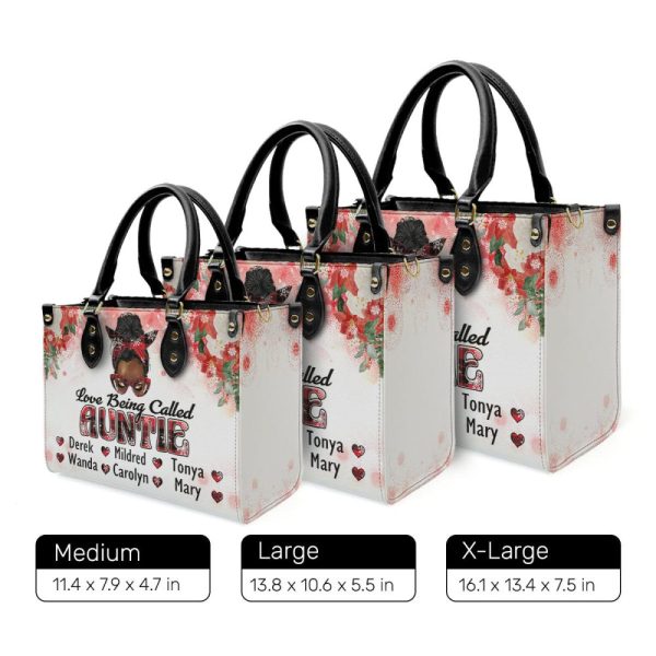 Love Being Called Autie/Mom/Grandma - Personalized Leather Handbag Sblhblm2124L