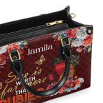 She Is Worth Far More Than Rubies - Personalized Leather Handbag Sblhblm1501L