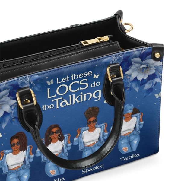 Let These Locs Do The Talking - Personalized Leather Handbag Stb192
