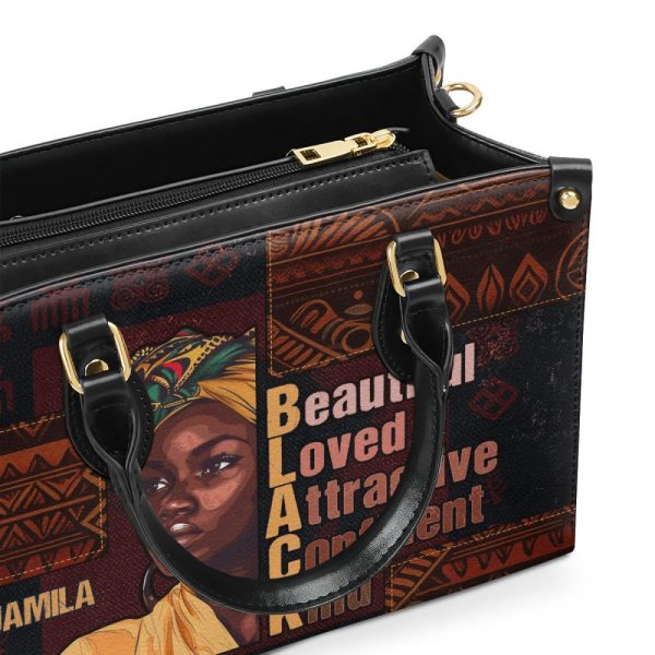 Black Beauty - Personalized Leather Handbag Sblhblm1266L