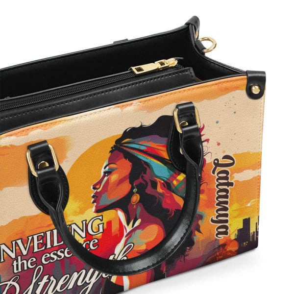 Unveiling The Essence Of Strength - Personalized Leather Handbag Sb308