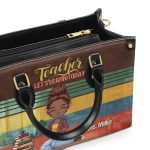Teacher Let'S Learn Today - Personalized Leather Handbag Sblhblm1000D