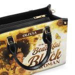 It'S A Beautiful Day To Be A Black Woman - Personalized Leather Handbag