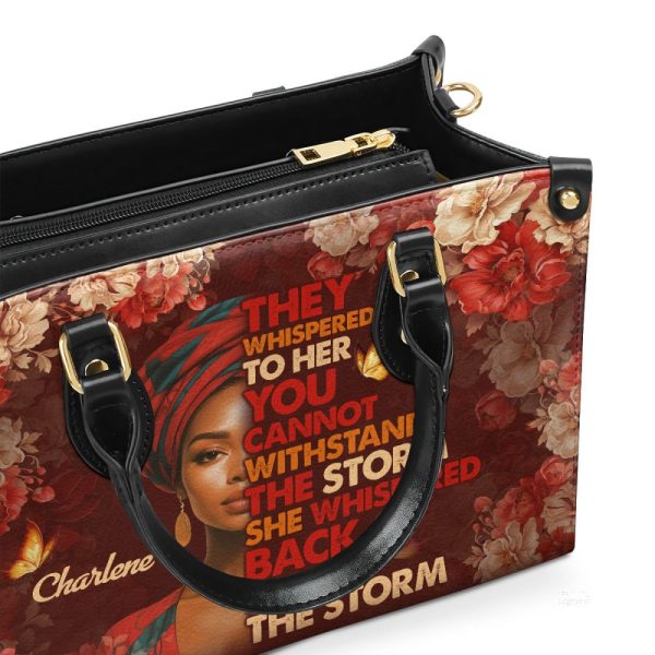 I Am The Storm - Personalized Leather Handbag