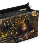 I Am A Black Queen - Personalized Leather Handbag