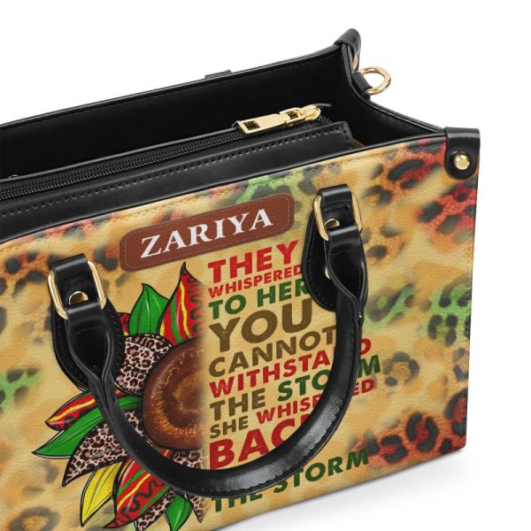 I Am The Storm - Personalized Leather Handbag Sblhbha22