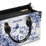 Live By Faith - Personalized Leather Handbag