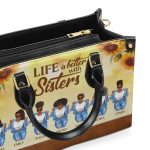 Life Is Better With Sisters - Personalized Leather Handbag Stb01C