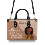 She Remembered Who She Was - Personalized Leather Hand Bag Stb103