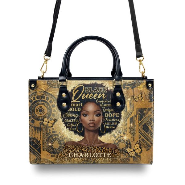 Africa Sunflower  - Personalized Leather Handbag