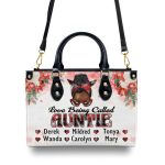 Love Being Called Autie/Mom/Grandma - Personalized Leather Handbag Sblhblm2124L