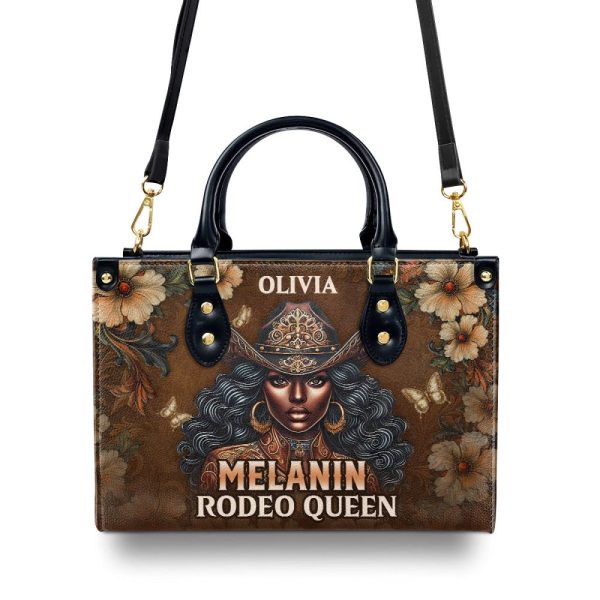 Melanin Rodeo Queen - Personalized Leather Handbag