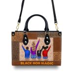 Black Mom Magic - Personalized Leather Handbag Stb210