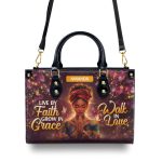 Live By Faith - Personalized Leather Handbag