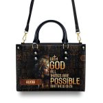With God All Things Are Possible - Personalized Leather Handbag Sblhblm1095Ta