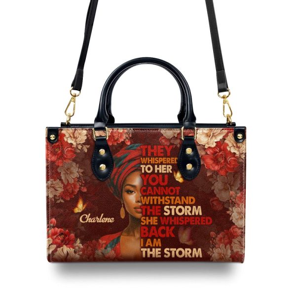I Am The Storm - Personalized Leather Handbag