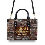When God Made Grandkids He Gave Me The Best - Personalized Leather Handbag Mb98