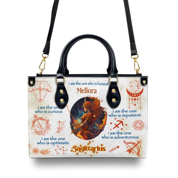 12 Zodiac Signs - Personalized Leather Handbag Stb216