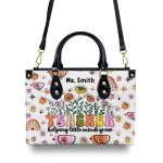 Teacher Helping Little Minds Grow - Personalized Leather Handbag Sblhblm998Ta