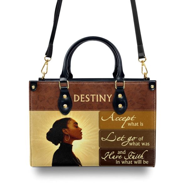 Have Faith In What Will Be - Personalized Leather Handbag