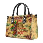 I Am The Storm - Personalized Leather Handbag Sblhbha22