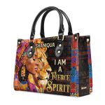 I Am A Fierce Spirit - Personalized Leather Handbag