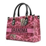 Blessed To Call Grandma - Personalized Leather Handbag