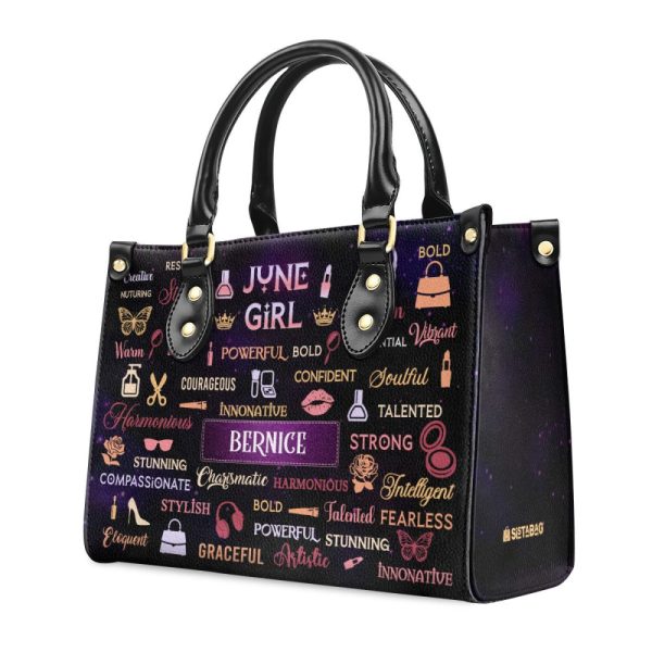 Month - Personalized Leather Handbag Mb90