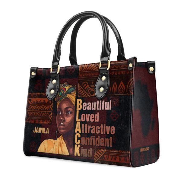 Black Beauty - Personalized Leather Handbag Sblhblm1266L