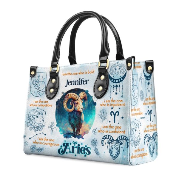 12 Zodiac Signs - Personalized Leather Handbag Stb216