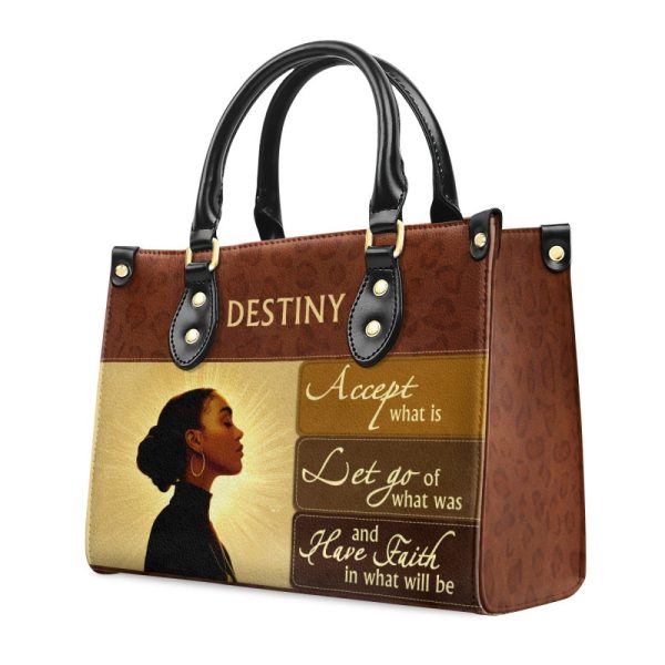 Have Faith In What Will Be - Personalized Leather Handbag