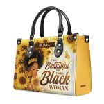It'S A Beautiful Day To Be A Black Woman - Personalized Leather Handbag