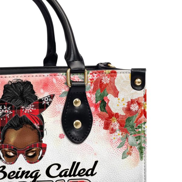 Love Being Called Autie/Mom/Grandma - Personalized Leather Handbag Sblhblm2124L