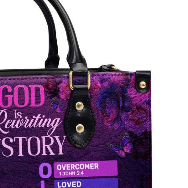 God Is Rewriting My Story - Personalized Leather Handbag