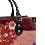 This Mom/Grandma Belongs To - Personalized Leather Handbag Mb81