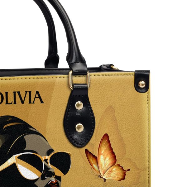 I Can Do All Things Through Him - Personalized Leather Handbag