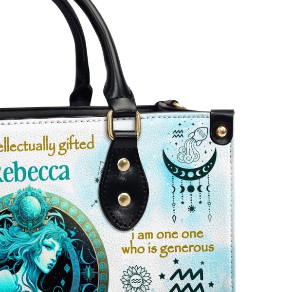 12 Zodiac Signs - Personalized Leather Handbag Stb216