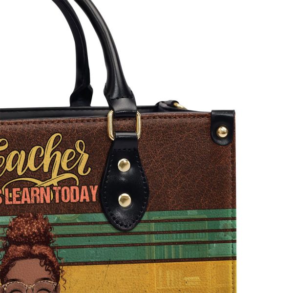 Teacher Let'S Learn Today - Personalized Leather Handbag Sblhblm1000D