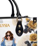 Horoscope Queen Created With A Purpose - Personalized Leather Handbag Stb215