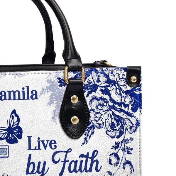 Live By Faith - Personalized Leather Handbag