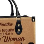 It Is A Beautiful Day To Be A Black Woman - Personalized Leather Handbag Stb95